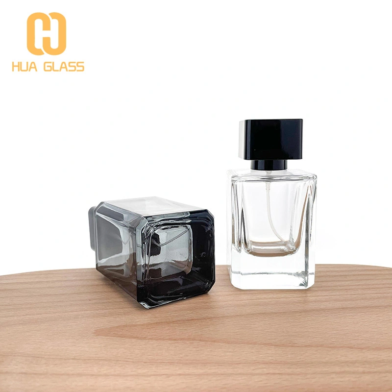 زجاجة عطر مربعة اللون مخصصة 50 مللي