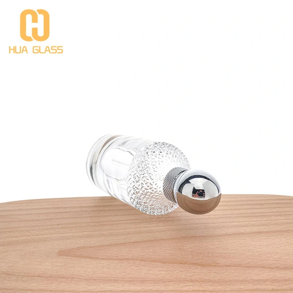 botella de perfume de lujo botella de cristal de perfume de 100 ml con tapa de zamak