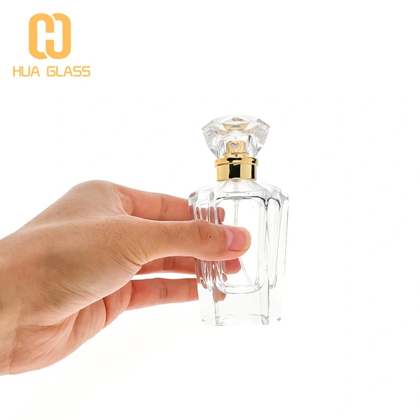 Frasco de perfume con diseño de diamante de cristal de 70 ml