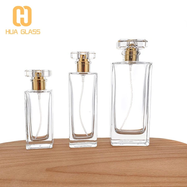 30 مل 50 مل 100 مل زجاجات عطر مستطيلة الشكل للبيع