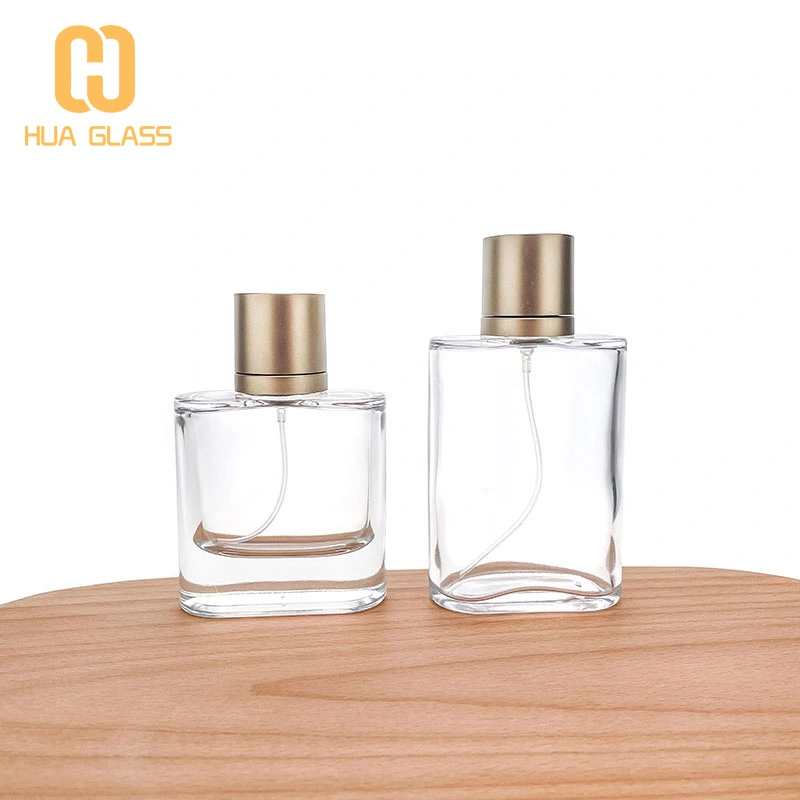 Flacon de parfum en verre carré Giorgio Armani 60 ml 100 ml avec bouchon argenté  