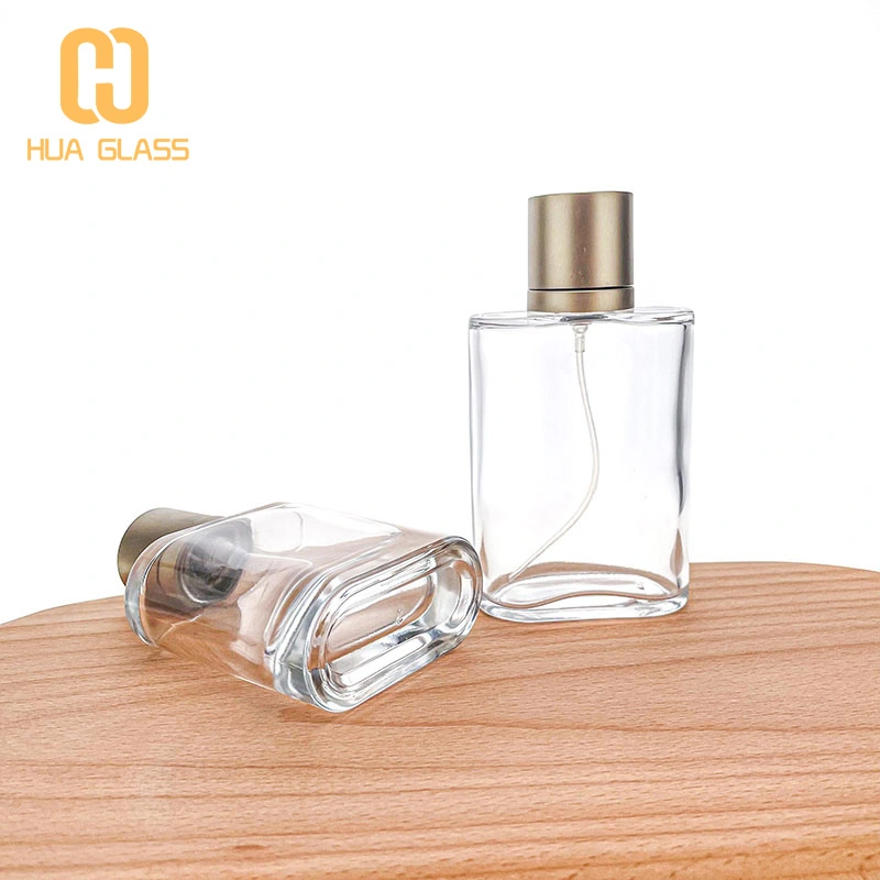 Flacon de parfum en verre carré Giorgio Armani 60 ml 100 ml avec bouchon argenté  