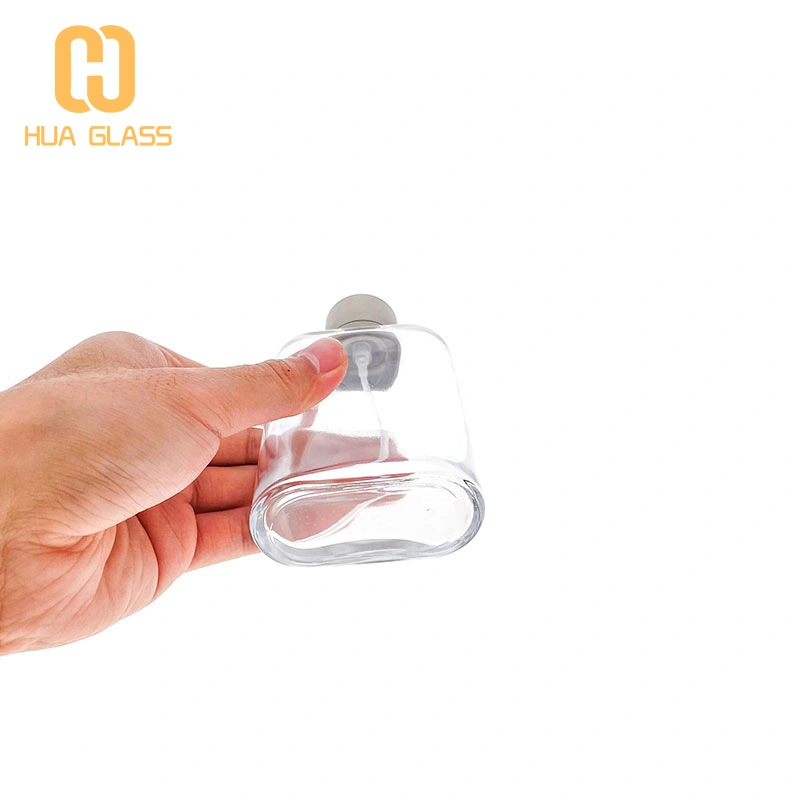 Flacon de parfum en verre carré Giorgio Armani 60 ml 100 ml avec bouchon argenté  