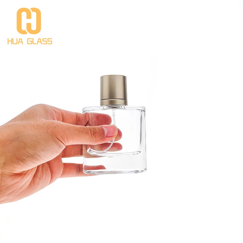 Flacon de parfum en verre carré Giorgio Armani 60 ml 100 ml avec bouchon argenté  