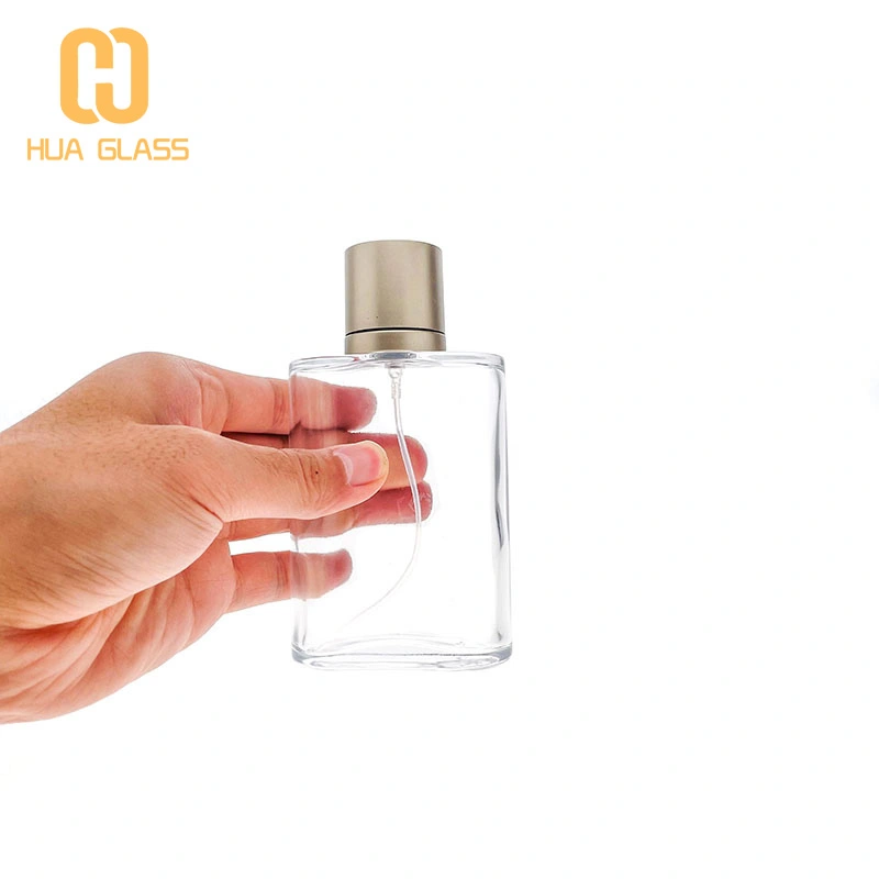 Flacon de parfum en verre carré Giorgio Armani 60 ml 100 ml avec bouchon argenté  