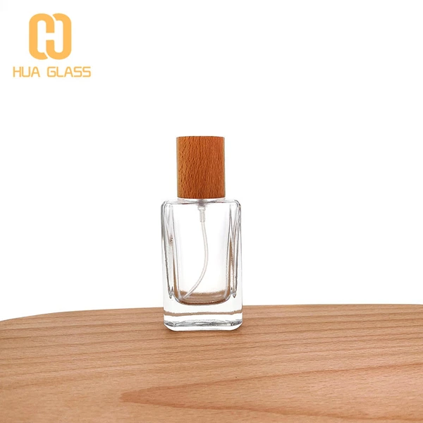 wholesale 30ml perfume bottle 1oz glass perfume bottle with wooden cap