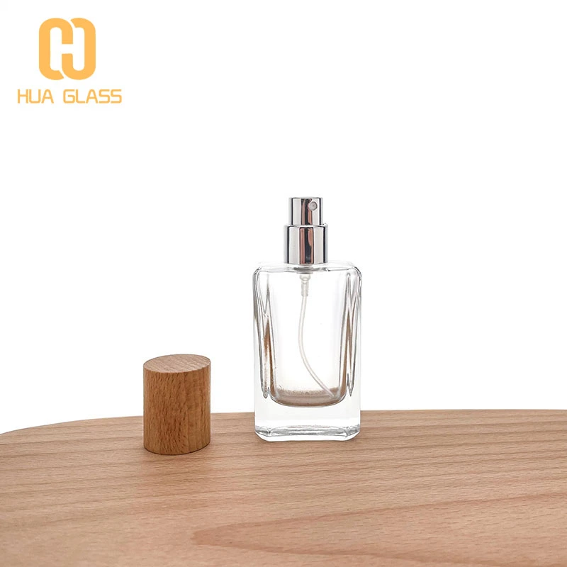 wholesale 30ml perfume bottle 1oz glass perfume bottle with wooden cap