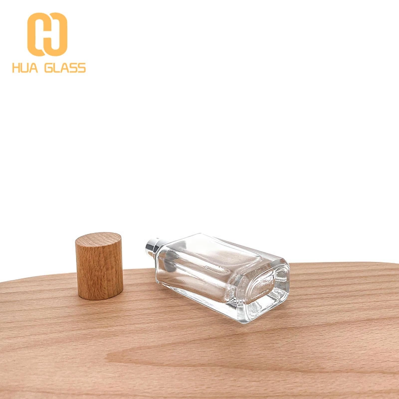 wholesale 30ml perfume bottle 1oz glass perfume bottle with wooden cap