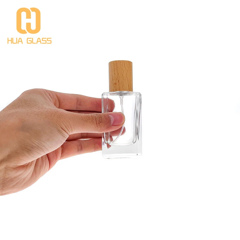 wholesale 30ml perfume bottle 1oz glass perfume bottle with wooden cap