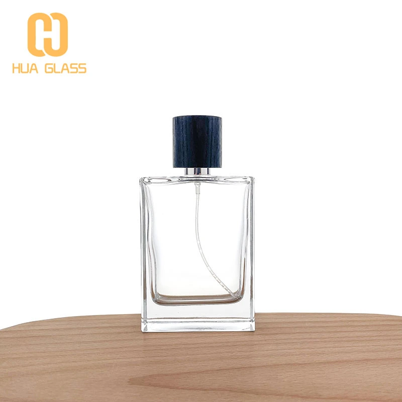 زجاجة عطر 100 مل زجاجات رذاذ عطر زجاجية مربعة