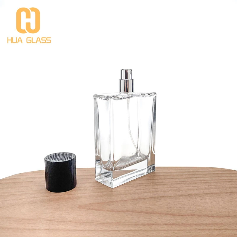 زجاجة عطر 100 مل زجاجات رذاذ عطر زجاجية مربعة
