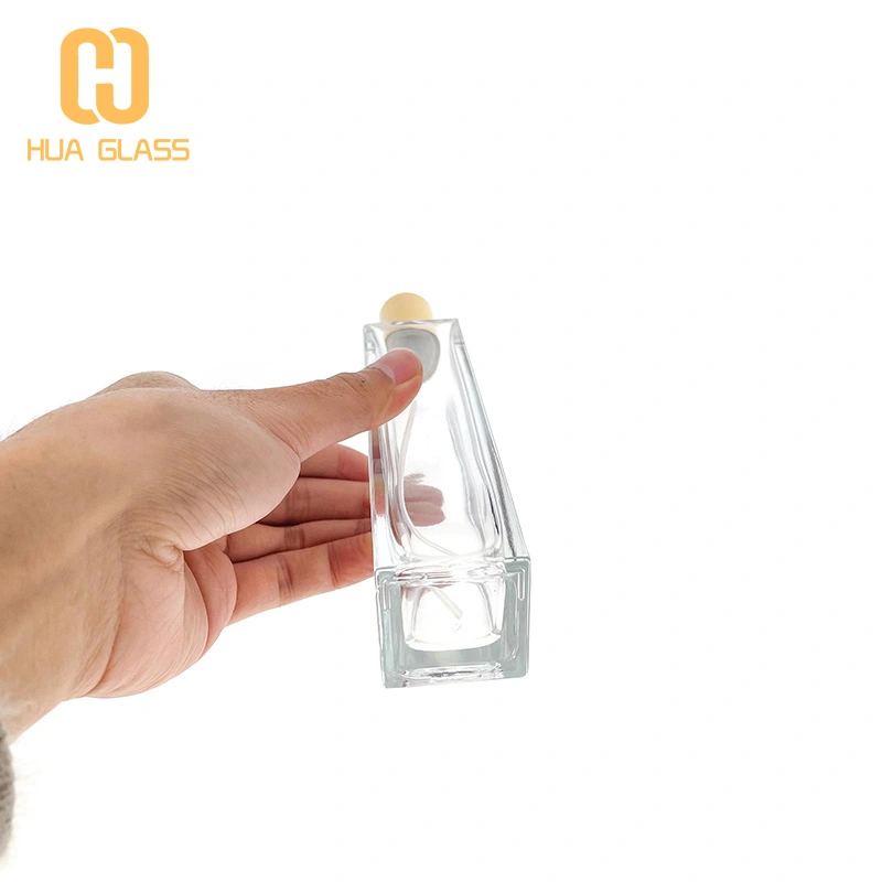 Frasco de perfume de vidrio cuadrado recargable 30ml 50ml 100ml