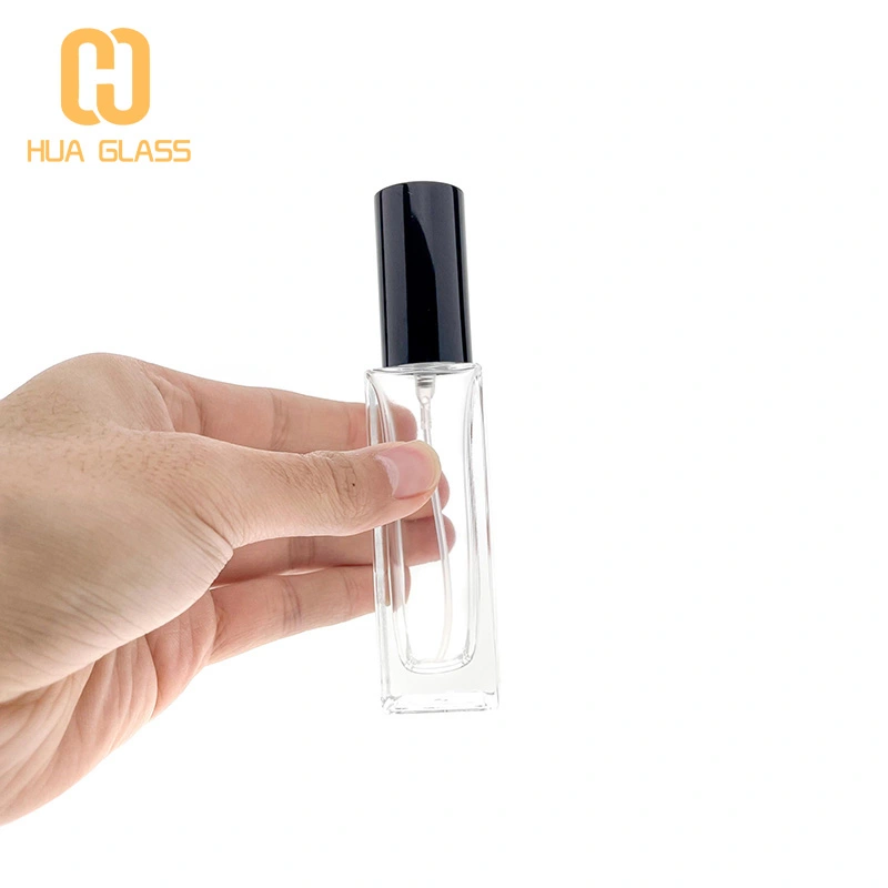 Frasco de perfume de vidrio cuadrado recargable 30ml 50ml 100ml