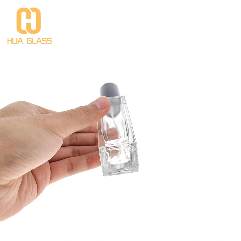 Frasco de perfume de vidrio cuadrado recargable 30ml 50ml 100ml