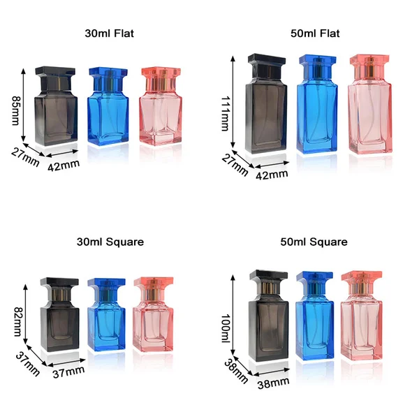 botella de perfume de colonia azul rojo negro tom ford 30ml 50ml 100ml