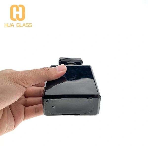 زجاجة عطر شانيل مربعة زجاجية سوداء شفافة 50 مل 100 مل