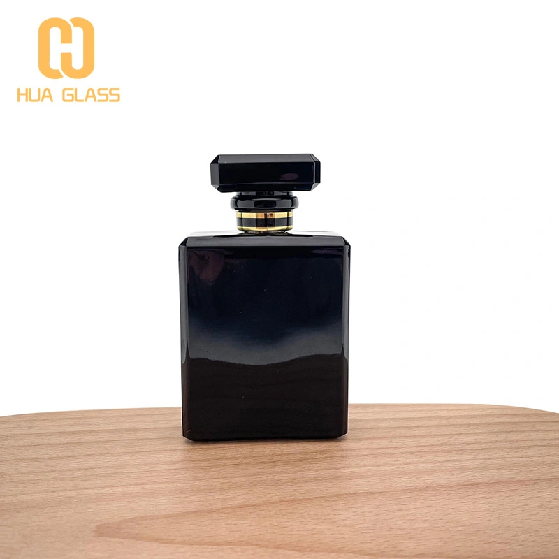 زجاجة عطر شانيل مربعة زجاجية سوداء شفافة 50 مل 100 مل