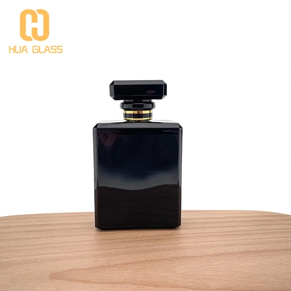 زجاجة عطر شانيل مربعة زجاجية سوداء شفافة 50 مل 100 مل