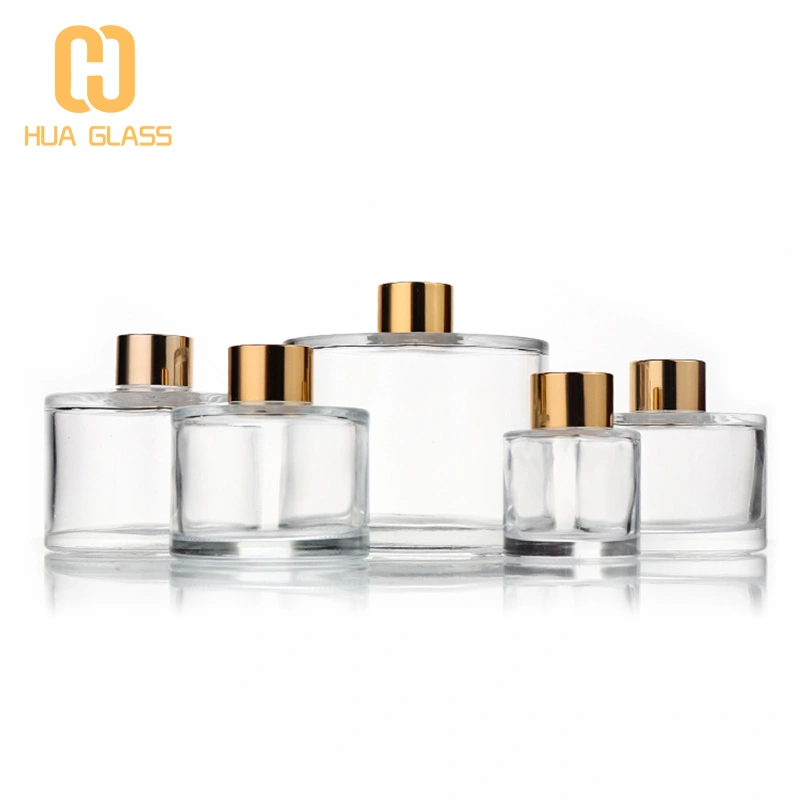 50ml 100ml 150ml 200ml botella de difusor de vidrio de color redondo cilíndrico  