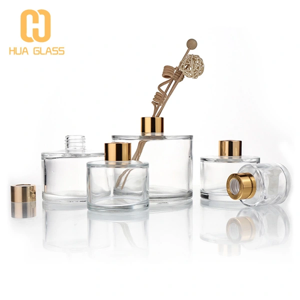 50ml 100ml 150ml 200ml cylinder round color glass diffuser bottle