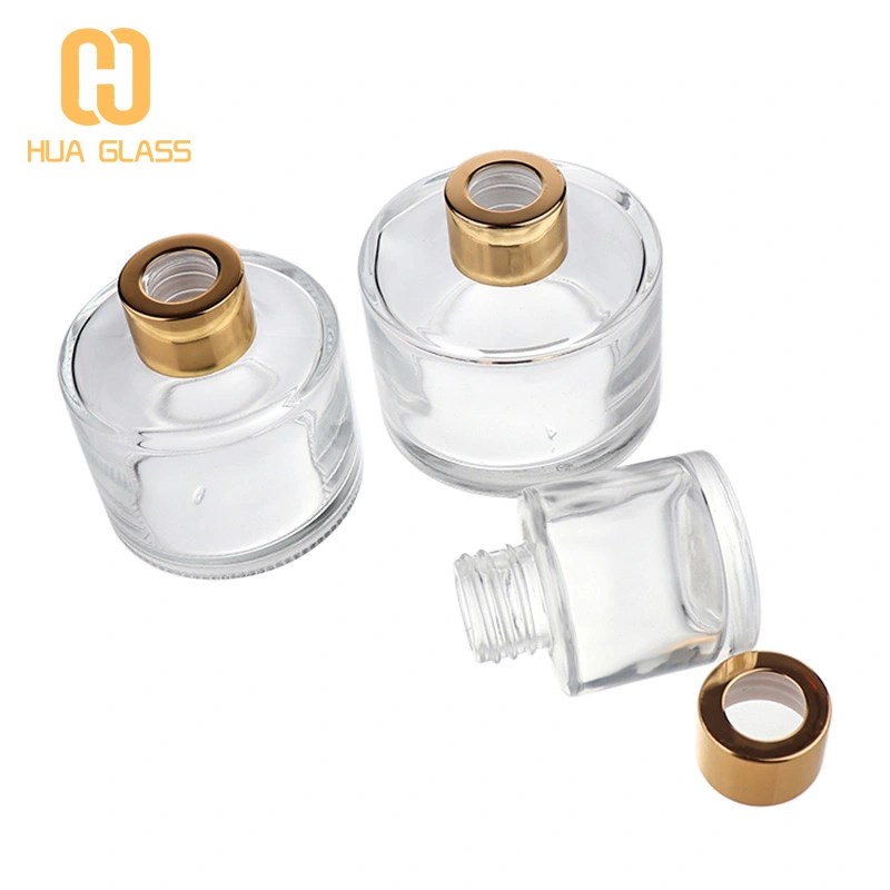 50ml 100ml 150ml 200ml botella de difusor de vidrio de color redondo cilíndrico  