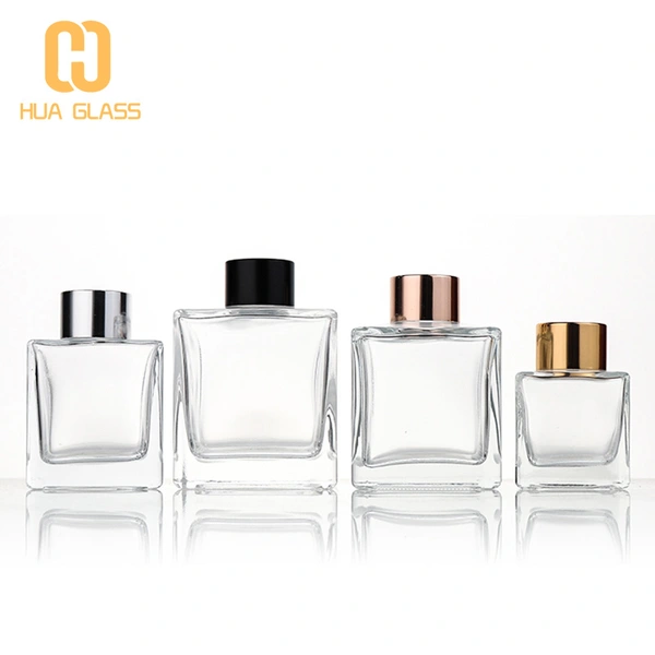 50 ml 100 ml 150 ml 200 ml carré forme de cube vis verre roseau diffuseur bouteille