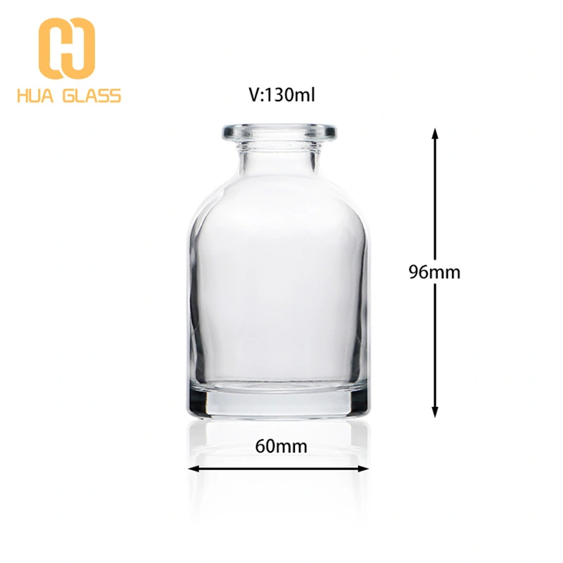 130 مل زجاجة مستديرة الشكل الزجاج القصب الناشر