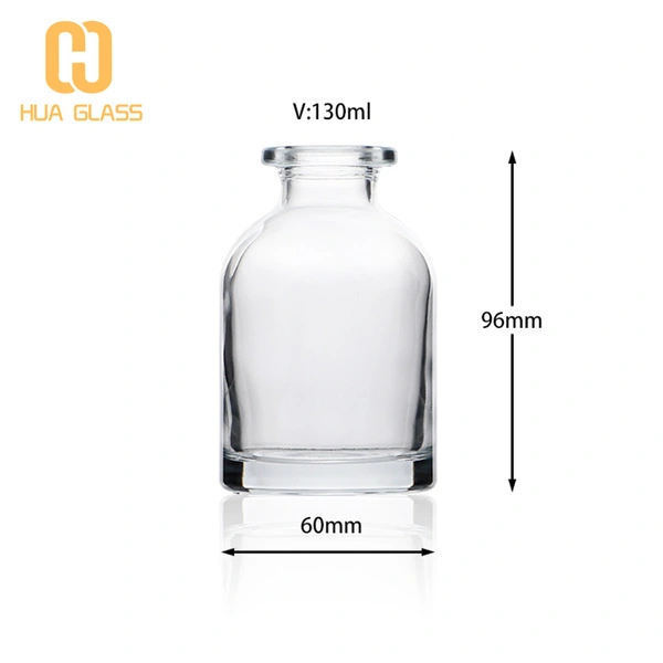 130 مل زجاجة مستديرة الشكل الزجاج القصب الناشر