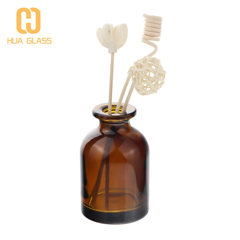 130 مل زجاجة مستديرة الشكل الزجاج القصب الناشر