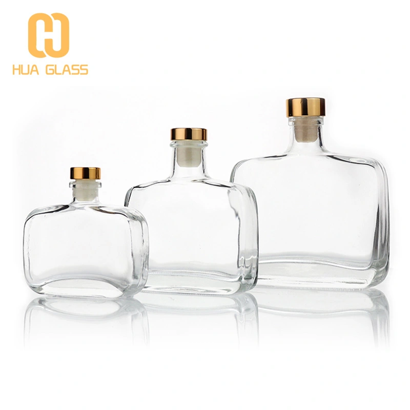 100ml 220ml 350ml 500ml large flat rectangle glass reed diffuser bottle