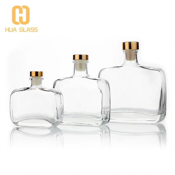 100ml 220ml 350ml 500ml large flat rectangle glass reed diffuser bottle