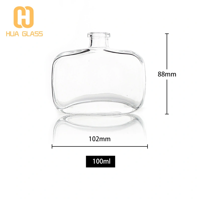 100ml 220ml 350ml 500ml large flat rectangle glass reed diffuser bottle