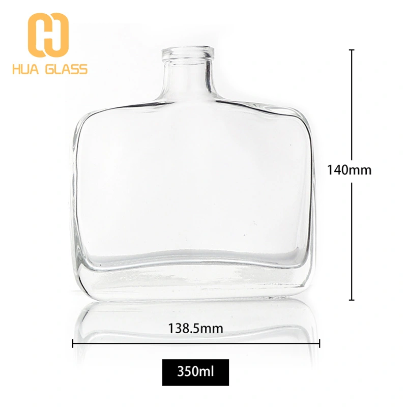 100ml 220ml 350ml 500ml large flat rectangle glass reed diffuser bottle