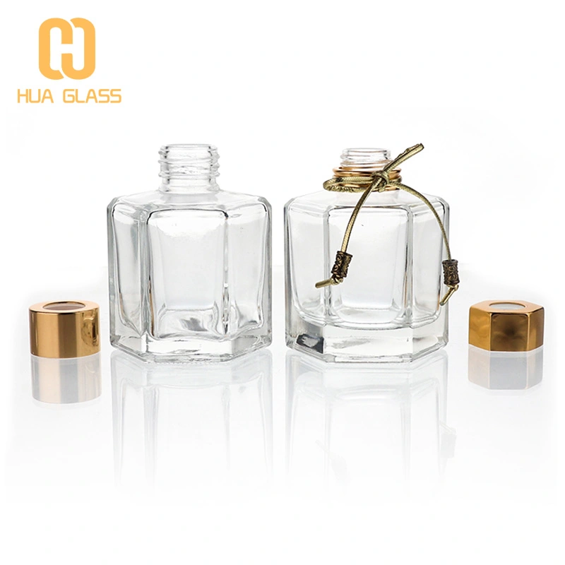 50ml 50ml 90ml 120ml 120ml botella difusora de caña de vidrio hexagonal