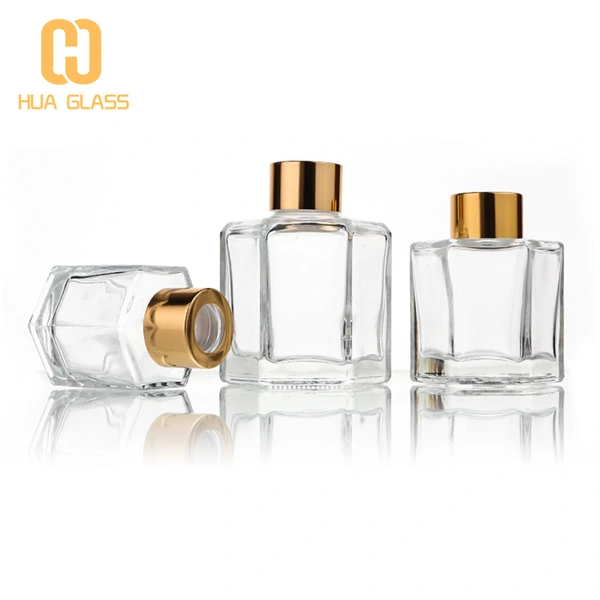 50ml 50ml 90ml 120ml 120ml botella difusora de caña de vidrio hexagonal