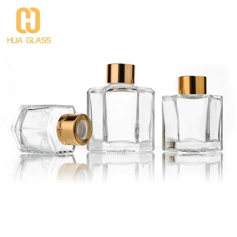 50ml 50ml 90ml 120ml 120ml botella difusora de caña de vidrio hexagonal