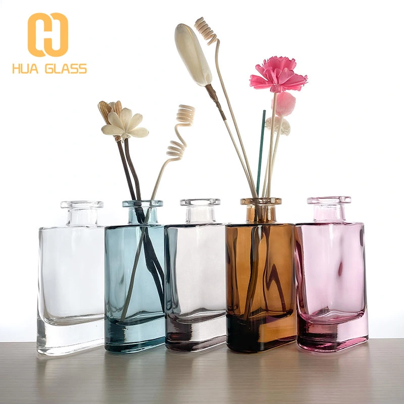 150 مل زجاجة مستطيلة الشكل البيضاوي الزجاج الناشر القصب