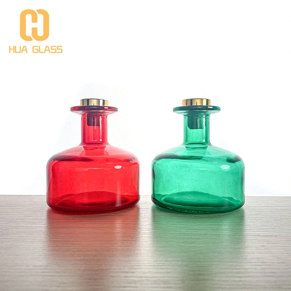 200 мл 300 мл приземистая круглая стеклянная бутылка с тростниковым диффузором