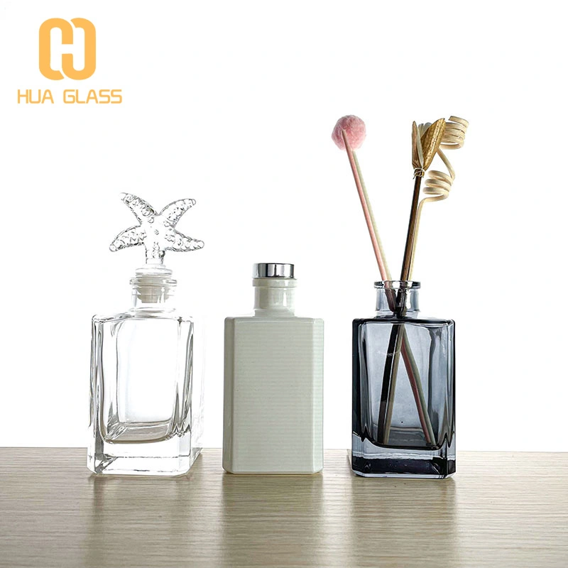 150 مل مستطيل الزجاج زجاجة الناشر القصب