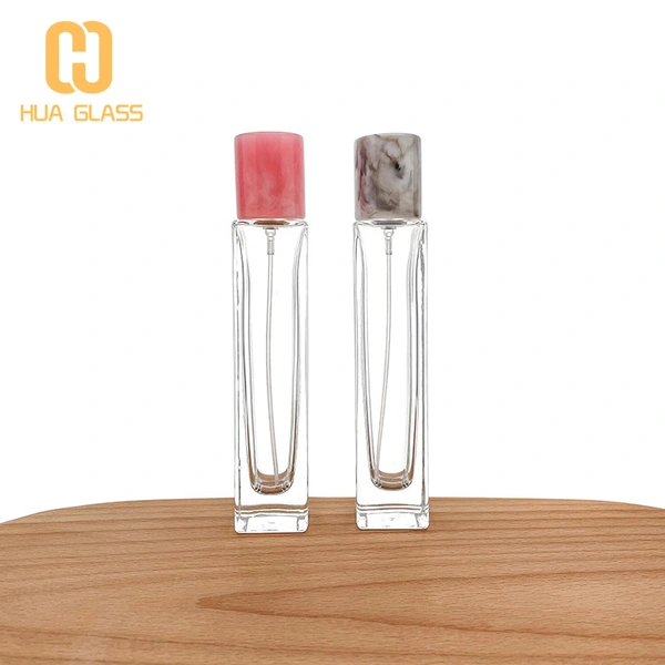 Botellas de perfume de vidrio rectangulares de 50 ml hermosas botellas de perfume
