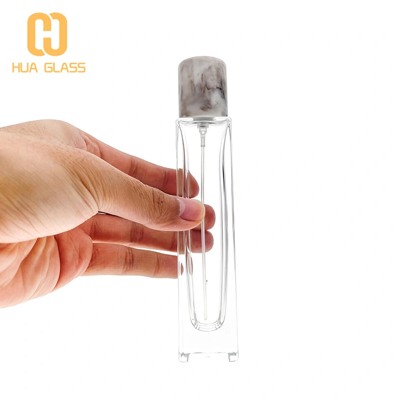 Botellas de perfume de vidrio rectangulares de 50 ml hermosas botellas de perfume  