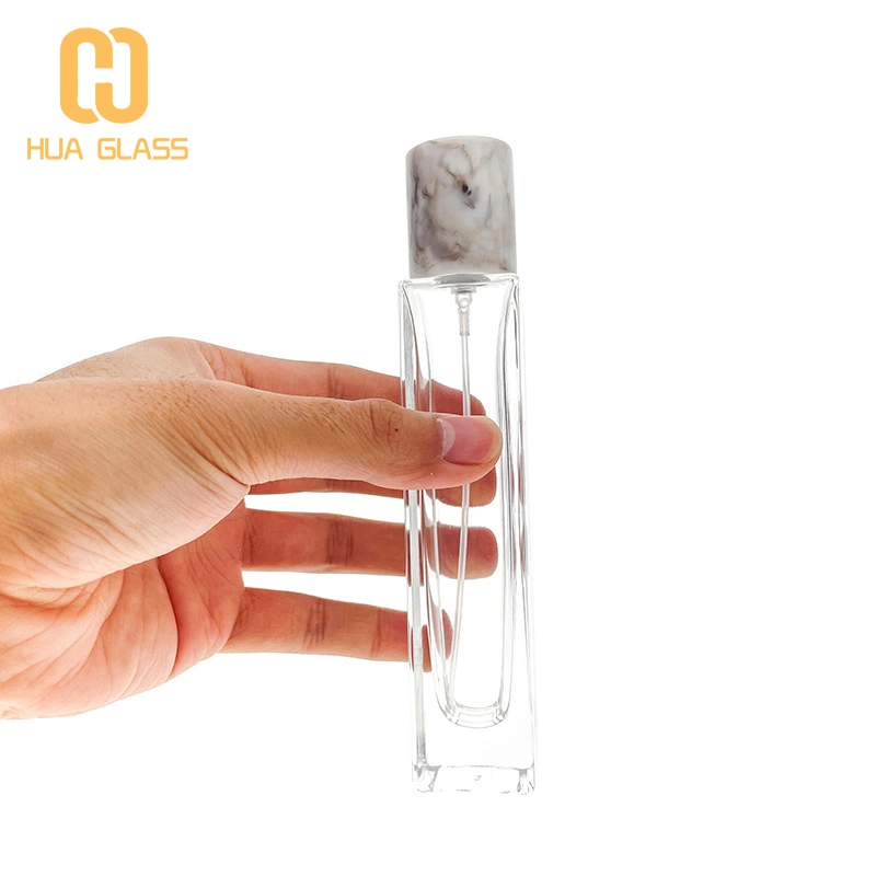 Botellas de perfume de vidrio rectangulares de 50 ml hermosas botellas de perfume  