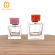 bouteille de parfum vide cube carré 30ml 50ml 100ml avec bouchon en marbre