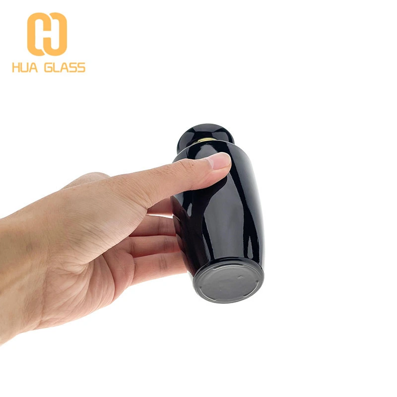 botella de perfume de 100 ml de vidrio blanco negro de diseño árabe