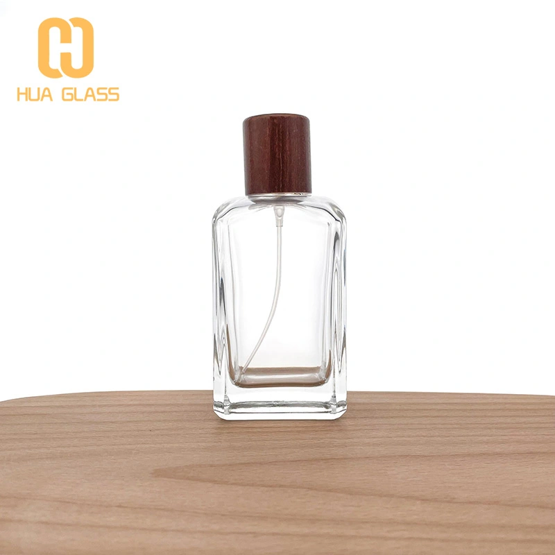 زجاجات العطور الفارغة 100 مل زجاجة عطر زجاجية مربعة  