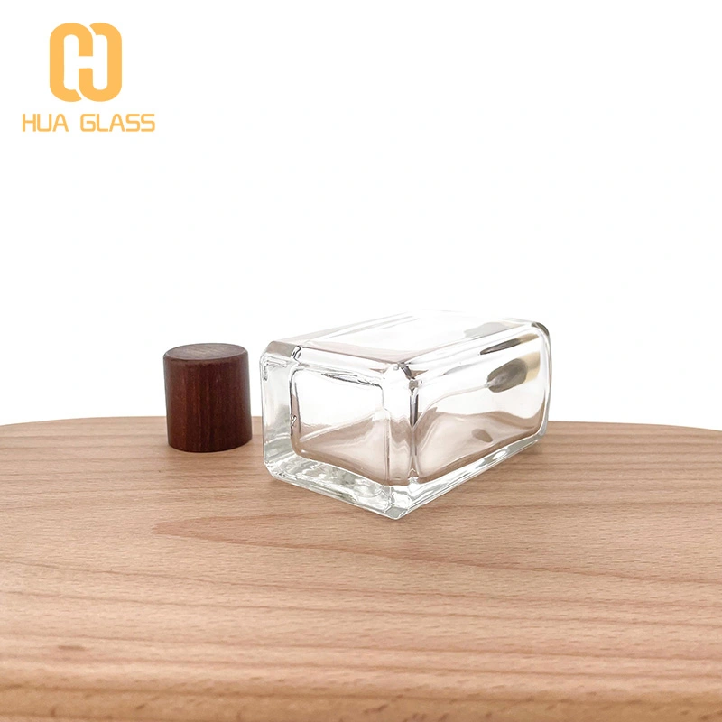 زجاجات العطور الفارغة 100 مل زجاجة عطر زجاجية مربعة  