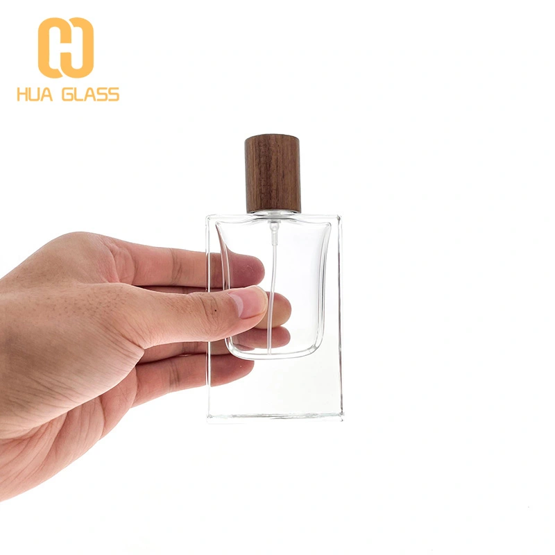 Pulido a mano de lujo 30ml 50ml 100ml botellas de perfume de vidrio