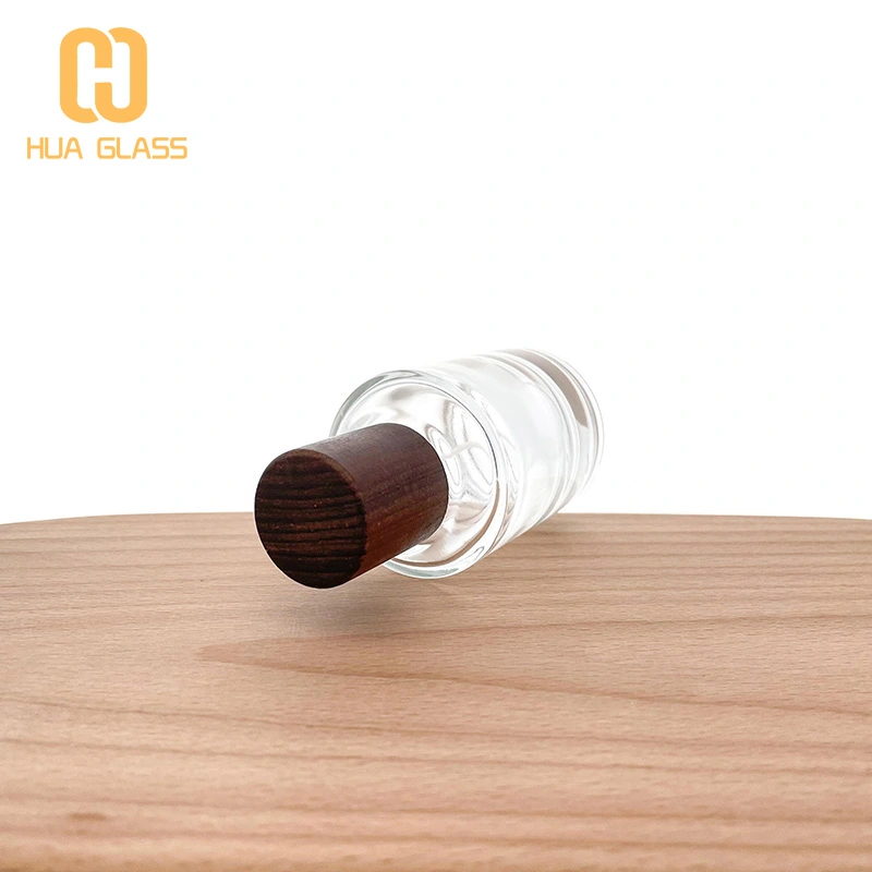 Vaporisateurs de parfum en verre de 50 ml avec bouchon en bois  