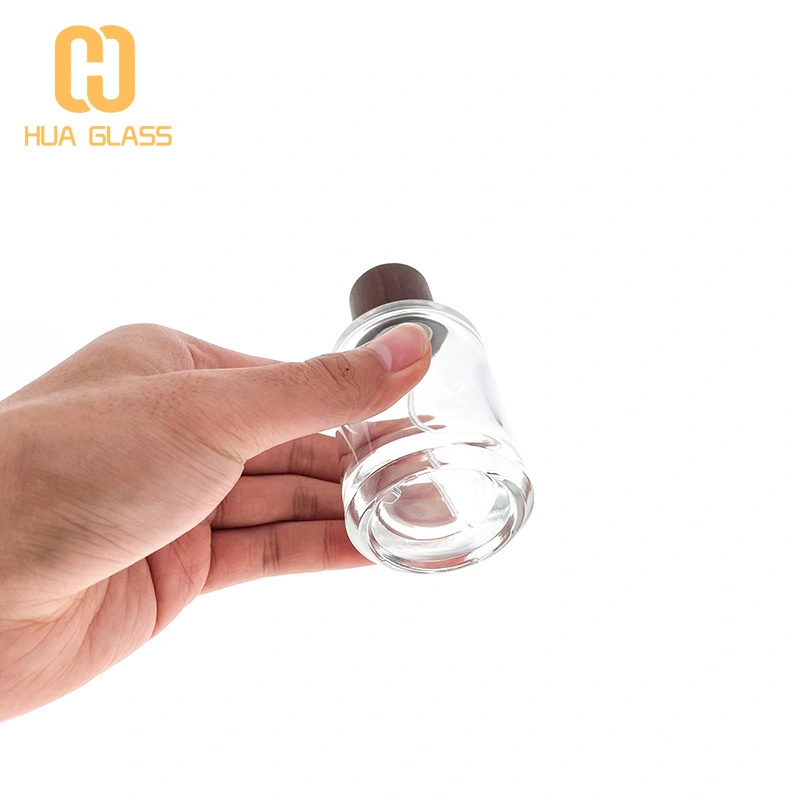 Vaporisateurs de parfum en verre de 50 ml avec bouchon en bois  