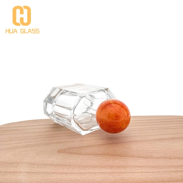 proveedor de china botella de perfume de vidrio de 100 ml con tapa de bola de resina